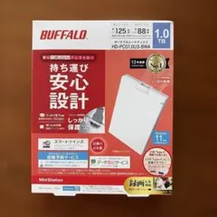 BUFFALO ポータブルHDD 1.0TB HD-PCG1.0U3-BWAのサムネイル