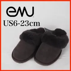 G2476*EMU*新品*サンダル*スリッパ*US6-23cm*茶