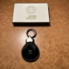 【希少品】ジャンニ ヴェルサーチ レザー キーホルダー キーリング ブラック 2025年最新】Gianni Versace メンズ キーホルダー・キーリングの