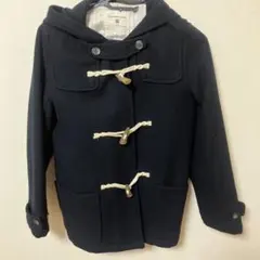 ネイビー フード付きダッフルコート