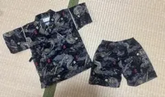 甚平　100cm 男児　黒　龍