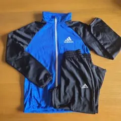 adidas ジャージ上下セット 青/黒 140cm