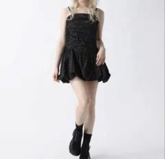 Forever21 バルーンキャミワンピース　ドット柄ビスチェ