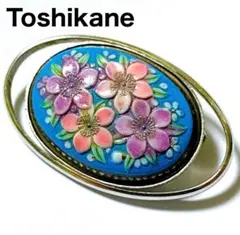 美品☆俊兼 トシカネ ヴィンテージ ネックレス 花柄 有田焼 和モダン