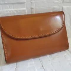 希少 ホワイトハウスコックス オールブライドルレザー 三つ折り財布 キャメルのサムネイル