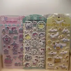 海外限定正規品 サンリオキャラクターズ ぷくぷくシール 3枚セット③B