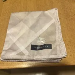 BURBERRY ピンク チェック柄 ハンカチ