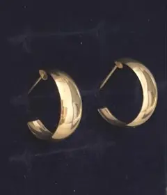 新品　ジュエリーツツミ　K10 フープピアス　イエローゴールド　TSUTSUMI