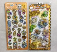 ★24時間以内発送 なっとうちゃん ウォーターシール ぷくキラシール 2枚★