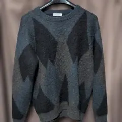 BEAUTY&YOUTH 幾何学模様 ニットセーター
