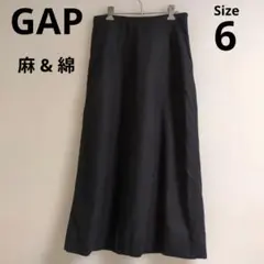 GAP ブラック ロングスカート 麻 リネン 綿 コットンのサムネイル