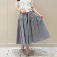 AVENIRETOILE ギンガムチェック　フレアスカートのサムネイル