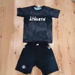 ATHLETA サッカーウェアセット サイズ140 ブラック