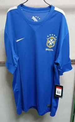 【新品タグ付き】 ナイキ製 ブラジル代表 2013アウェイユニフォーム／US:L