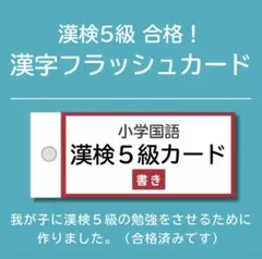 漢字検定5級合格！漢字フラッシュカード　小学国語 漢検