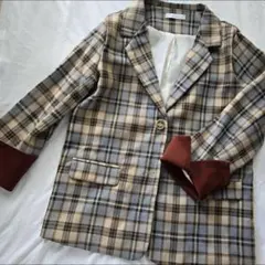 値下げ‼︎美品　fifth チェック柄 テーラードジャケット　おしゃれ