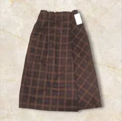 新品【テチチ】チェックアソートスカート　セミフレア　バックウエストゴム　タグ付き