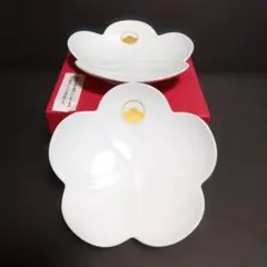 新品 幸楽窯 梅花びら 銘々皿(大) 2枚　お祝い