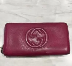 Gucci ピンク 長財布 レザー