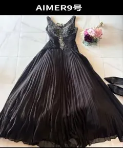 AIMER　9号 黒 パーティードレス　発表会　二次会