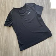 NIKE ドライフィット　Tシャツ　ワンポイント　ブラック　レディース　XL