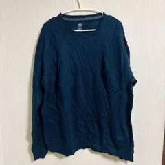 ATHLETIC WORKS 無地 クルーネック スウェット 濃紺 【L】