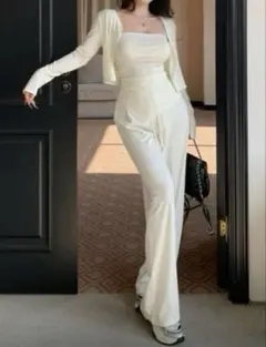 可愛すぎる ソリッドカラー フィットアウトセットアップ 3ピースセット