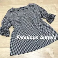 Fabulous Angela ギンガムチェックカットソー フリーサイズ 美品❣️