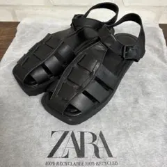 ZARA ブラック ストラップサンダル 37のサムネイル