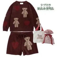 ジェラートピケ　HOLIDAY ベアハートジャガードプルオーバー＆ショートパンツ