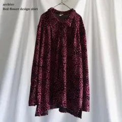 00s archive Black red mode design shirt