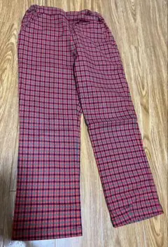 ファミリア　ロングチェックパンツ　美品　現行品　日本製