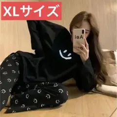 レディースパジャマ（XLサイズ）上下セット 春夏秋ニコちゃんルームウェア010