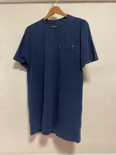 ステューシー インディゴ染め ポケットTシャツ メンズL オーバーサイズ 濃紺