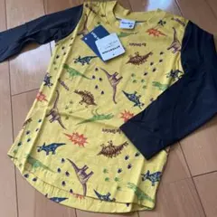 新品　綿　Blue Mart 恐竜柄 長袖カットソー 100