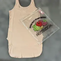 ★新品Fruit of the Loom タンクトップ ベージュ★サイズM 綿のサムネイル