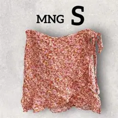 MNG【S】フラワープリント 花柄 ビスコース素材 ラップスカート