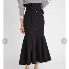 【美品】SNIDEL フロントボタン マーメイド スカート 黒 0