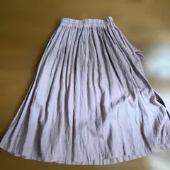 fog linen work リネン100% フレアスカート　くすんだピンクのサムネイル