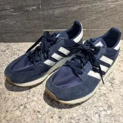 【美品】adidas スエード スニーカー ネイビー23.5 EVN791001