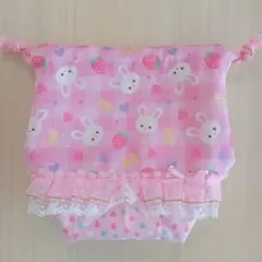 ゆめかわコップ袋no.27 ハンドメイド　入園入学　piroko 女の子　うさぎ