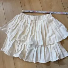 ホワイトフリルスカート 120