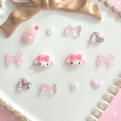 マイスィートピアノ ネイルパーツ 세트 산리오 デコ レジン ウィッシュコア