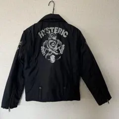 レア ヒスミニ ライダース 中綿 ジャケット ナイロン 130㎝ ブラック