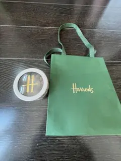 ハロッズお菓子 Harrods ココアダスティッドコーヒービーンズと紙袋