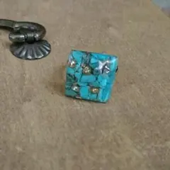 ハンドメイド☆ターコイズのスクエアリング