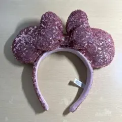 ミニー カチューシャ スパンコール ピンク