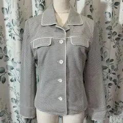 courreges クレージュ ボーダー ジャケット レディース 11AR