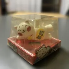 【未使用】ソーラー寝き猫 白色