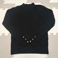 AG by aquagirl　アクアガール　長袖　リブ　ニット　ブラック　M